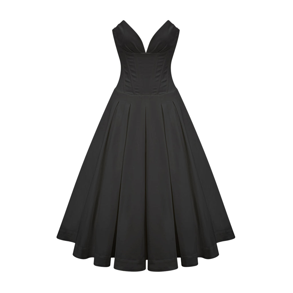Katherine straplez korse midi elbise ®