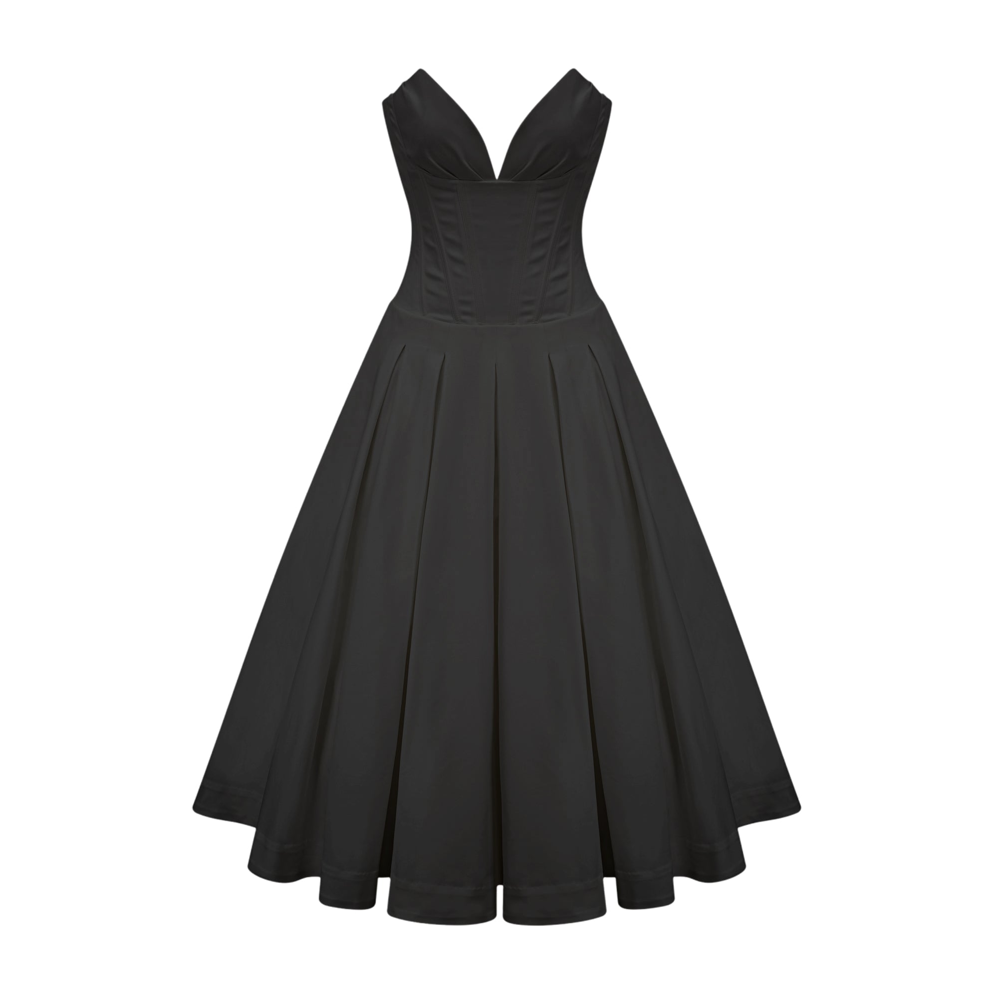 Katherine straplez korse midi elbise ®