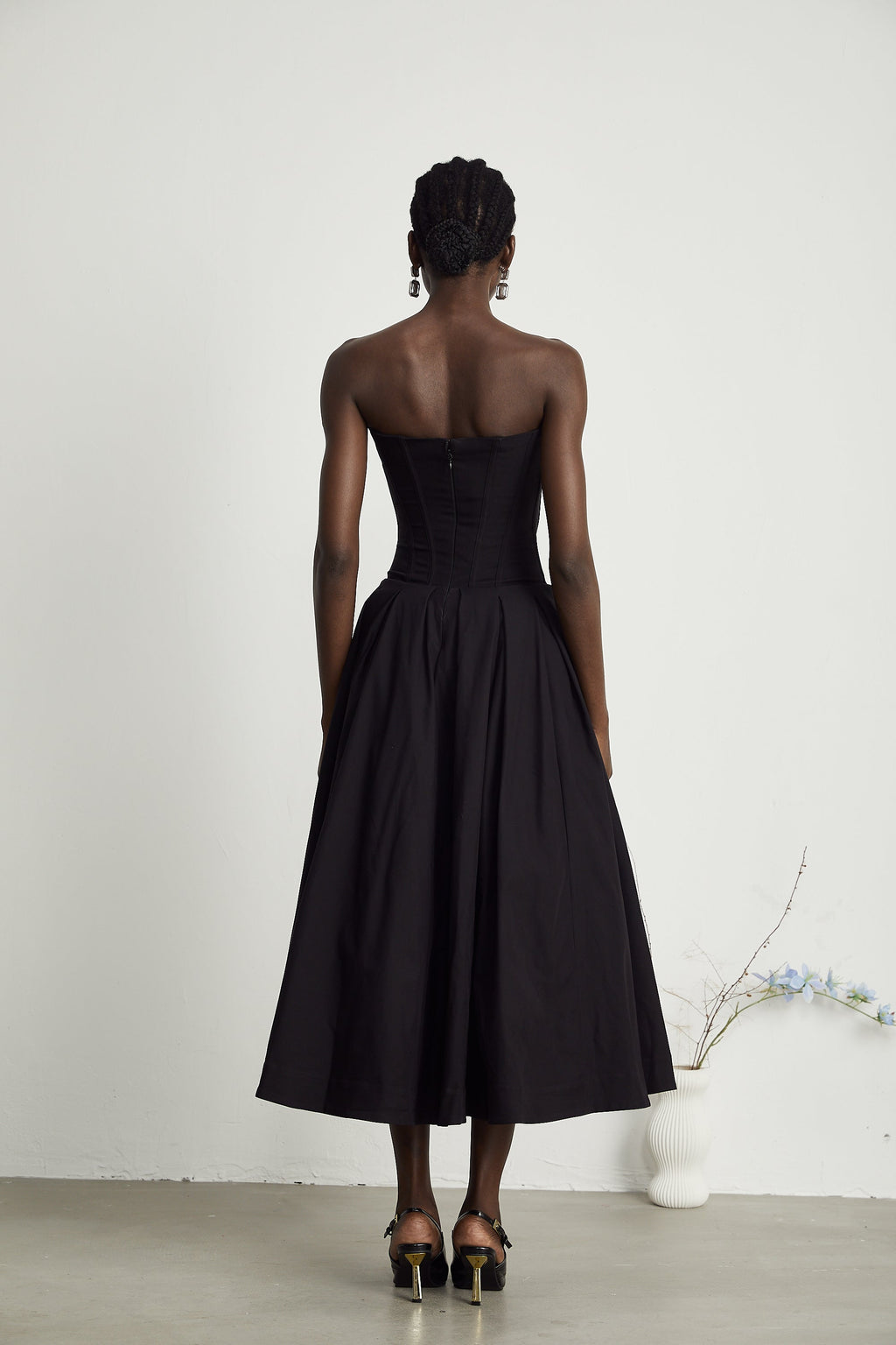 Katherine straplez korse midi elbise ®