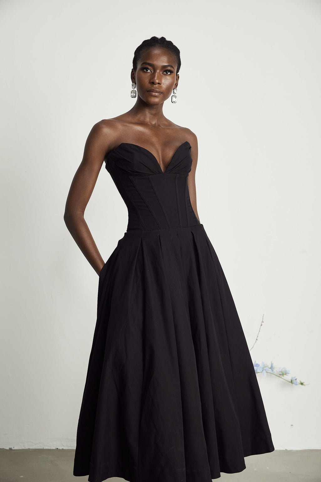 Katherine straplez korse midi elbise ®