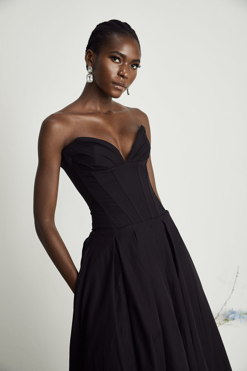 Katherine straplez korse midi elbise ®