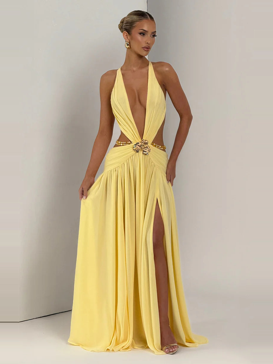 Zolana Yellow Elbise