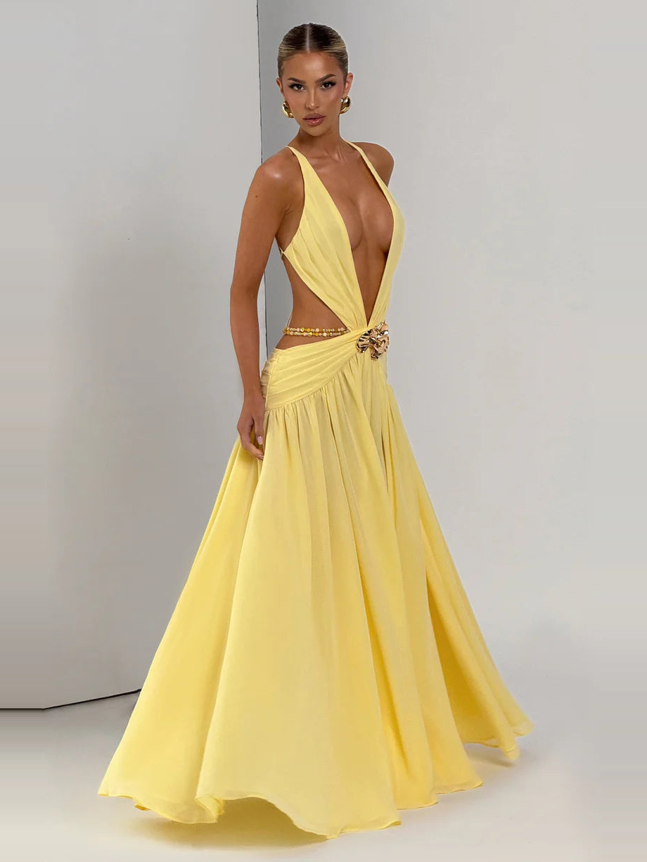 Zolana Yellow Elbise