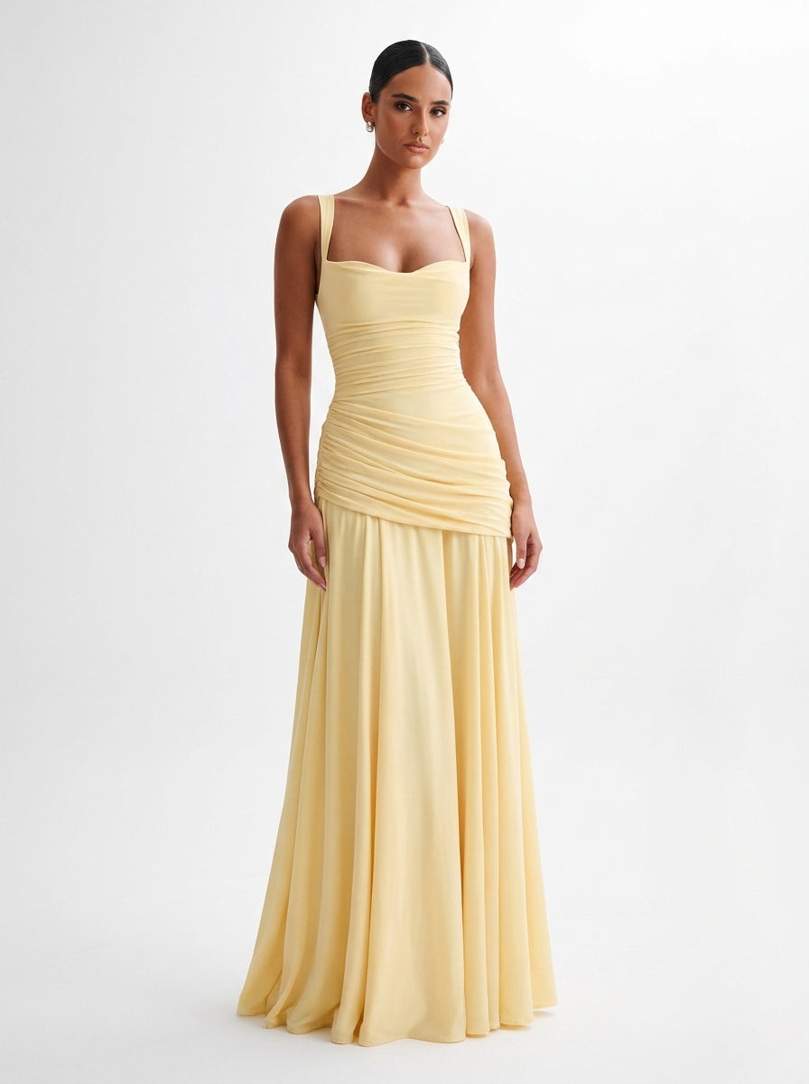 Yellow Maxi Elbise