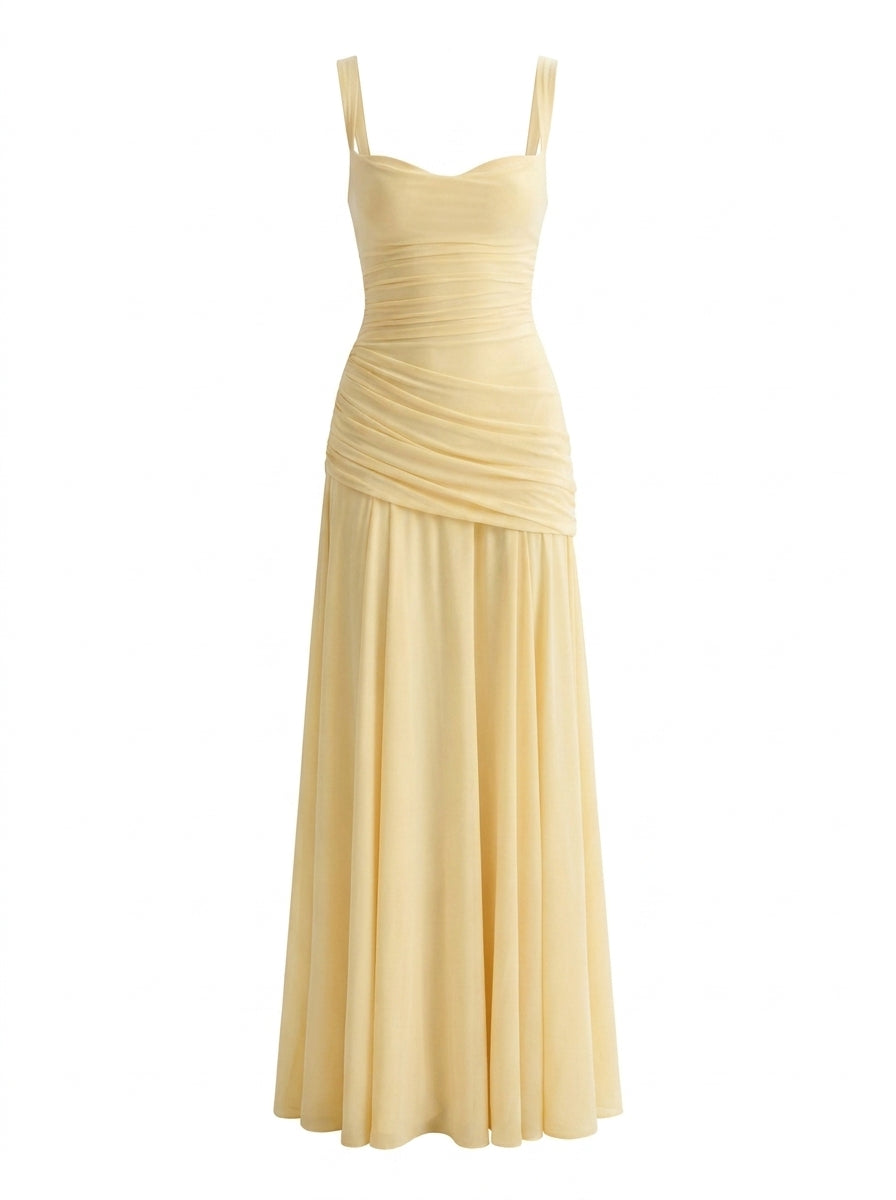 Yellow Maxi Elbise