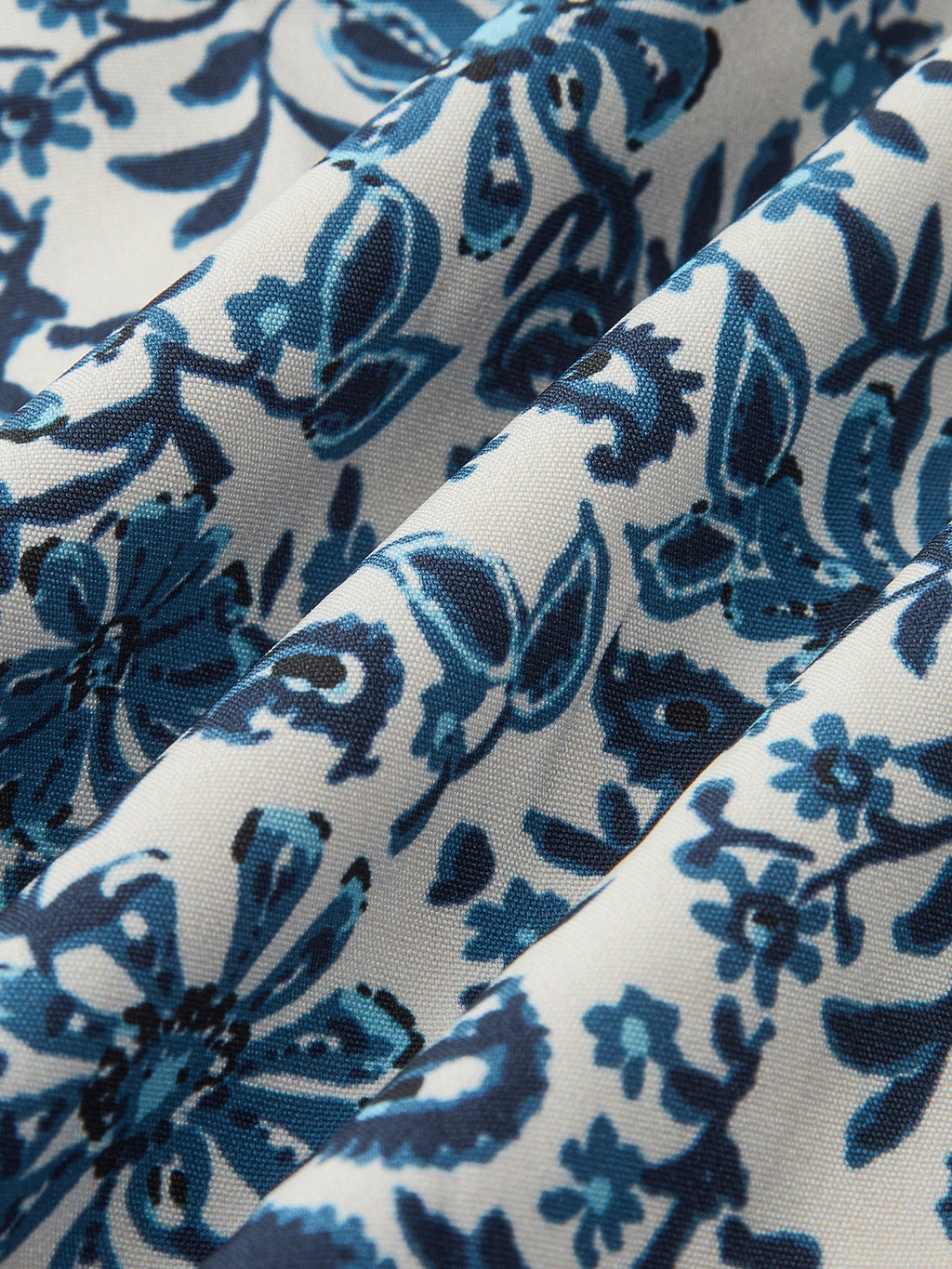 Mavi Fırfır Detaylı Boho Düşük Omuz Çiçek Desenli Maxi Elbise