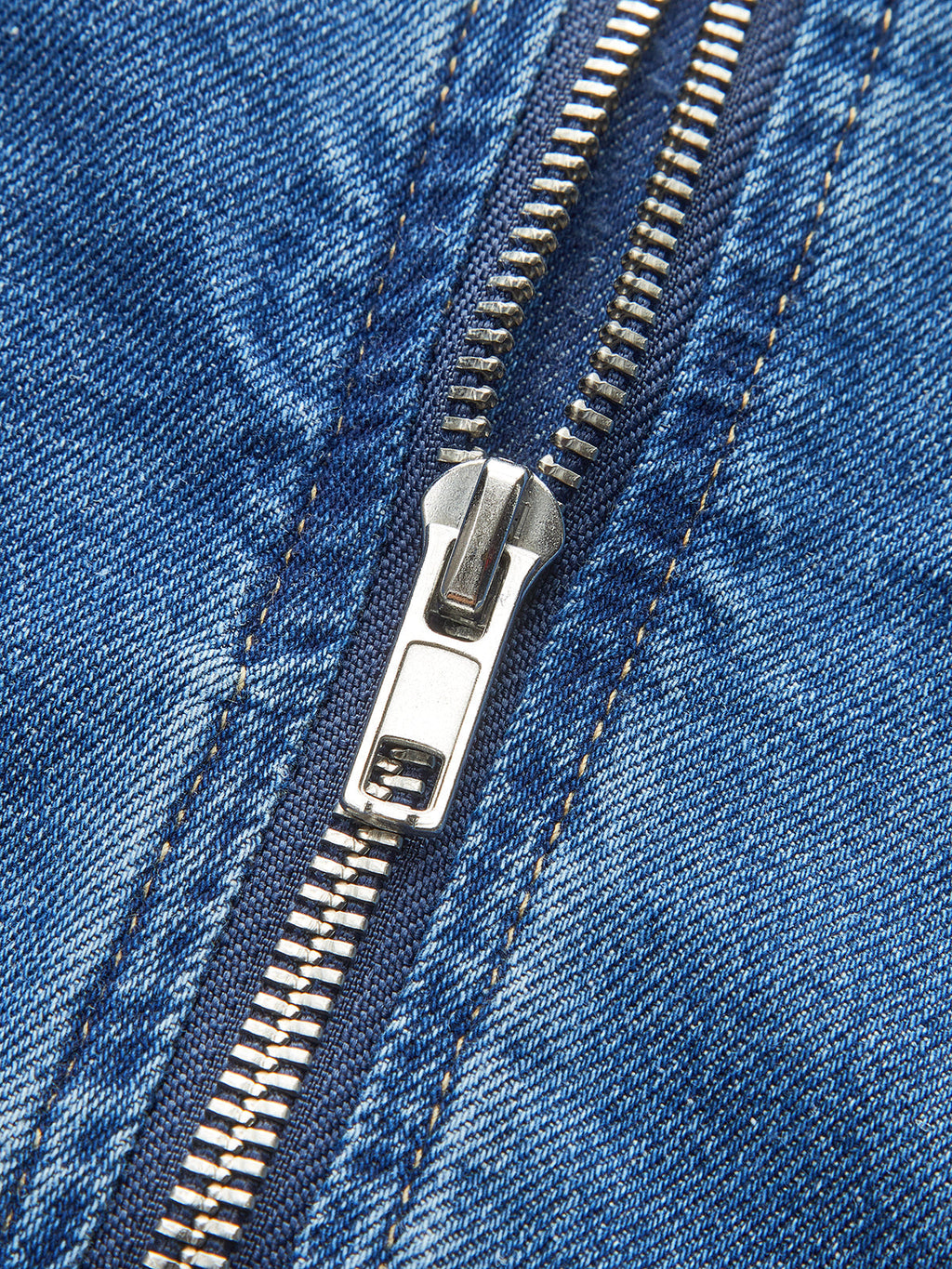 Kalp Yaka Denim Elbise