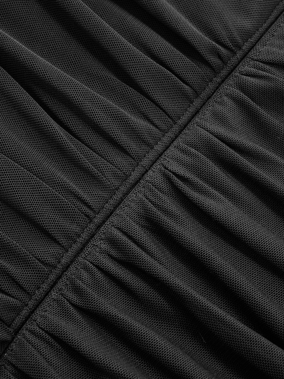 Draped File Pelerin Kollu Maxi Elbise
