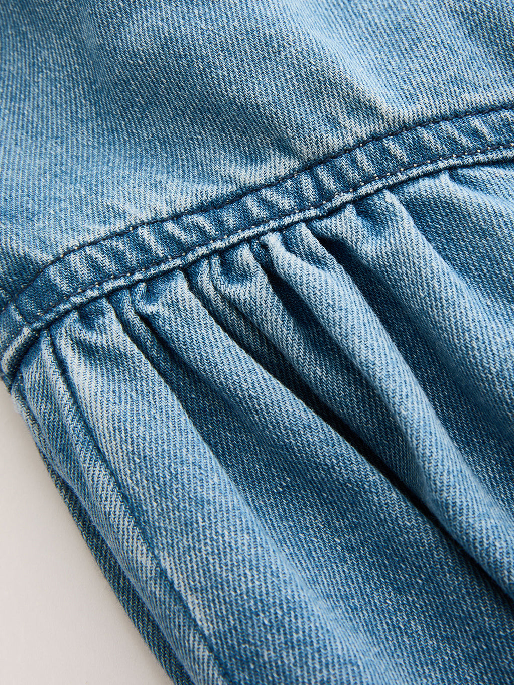 Denim Kolsuz Sırt Dekolteli Maxi Elbise