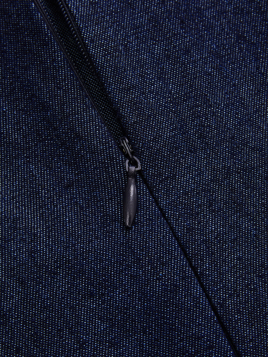 Kolsuz Kloş Denim Midi Elbise