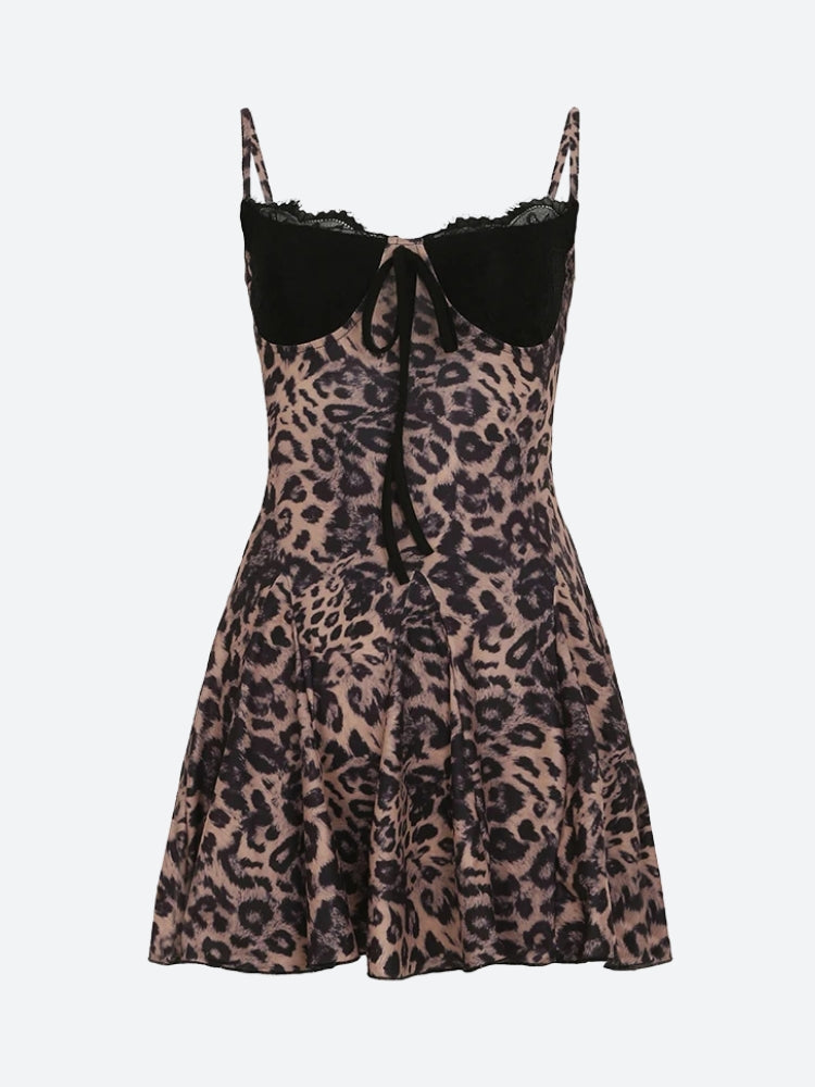 Baddie Leopard Mini Elbise