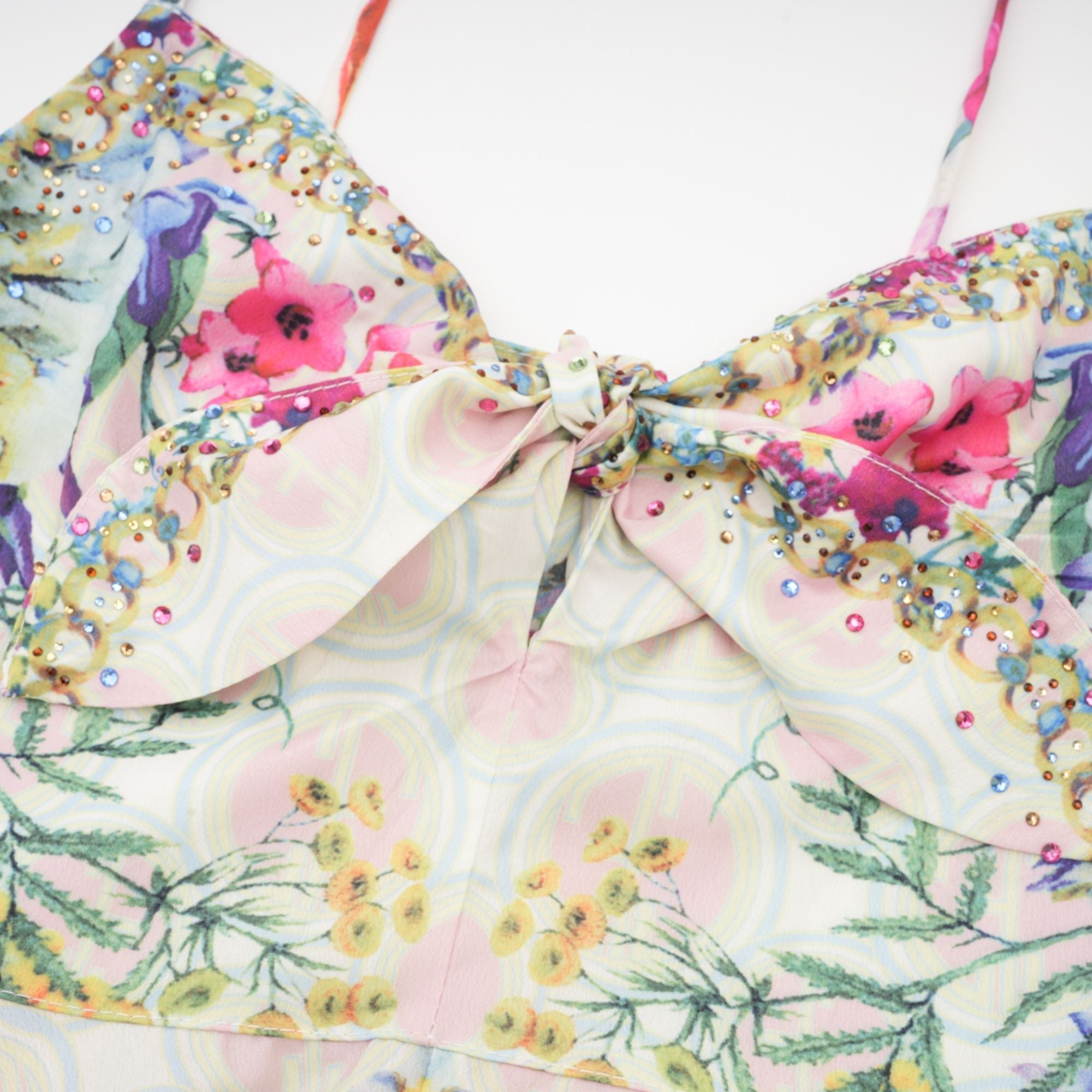 Sylvie Bağlamalı Çiçek Desenli Midi Elbise