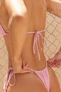 Pembe Pötikareli Bikini Altı