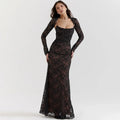 Vintage Dantelli Maxi Elbise