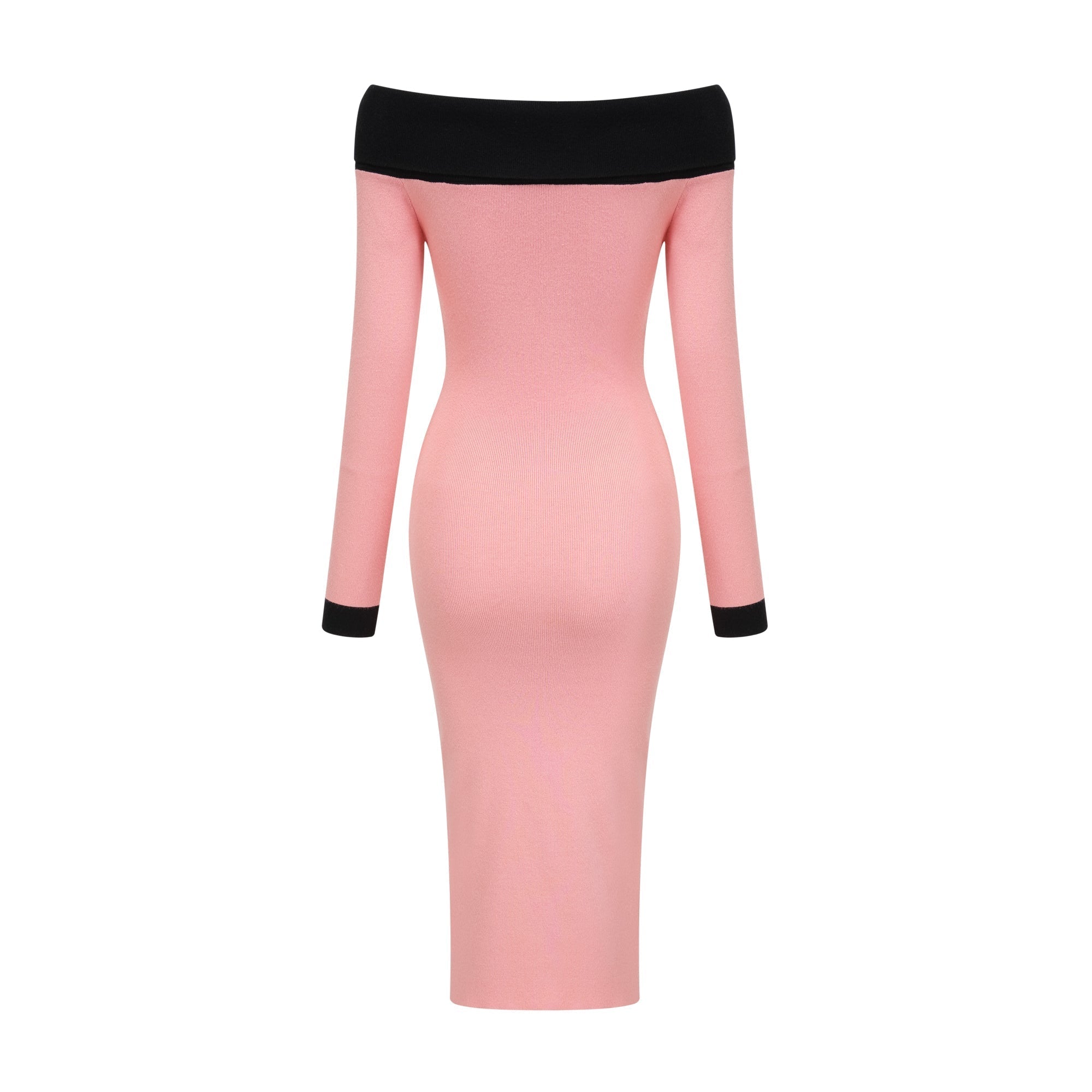 Carine Pembe Midi Elbise