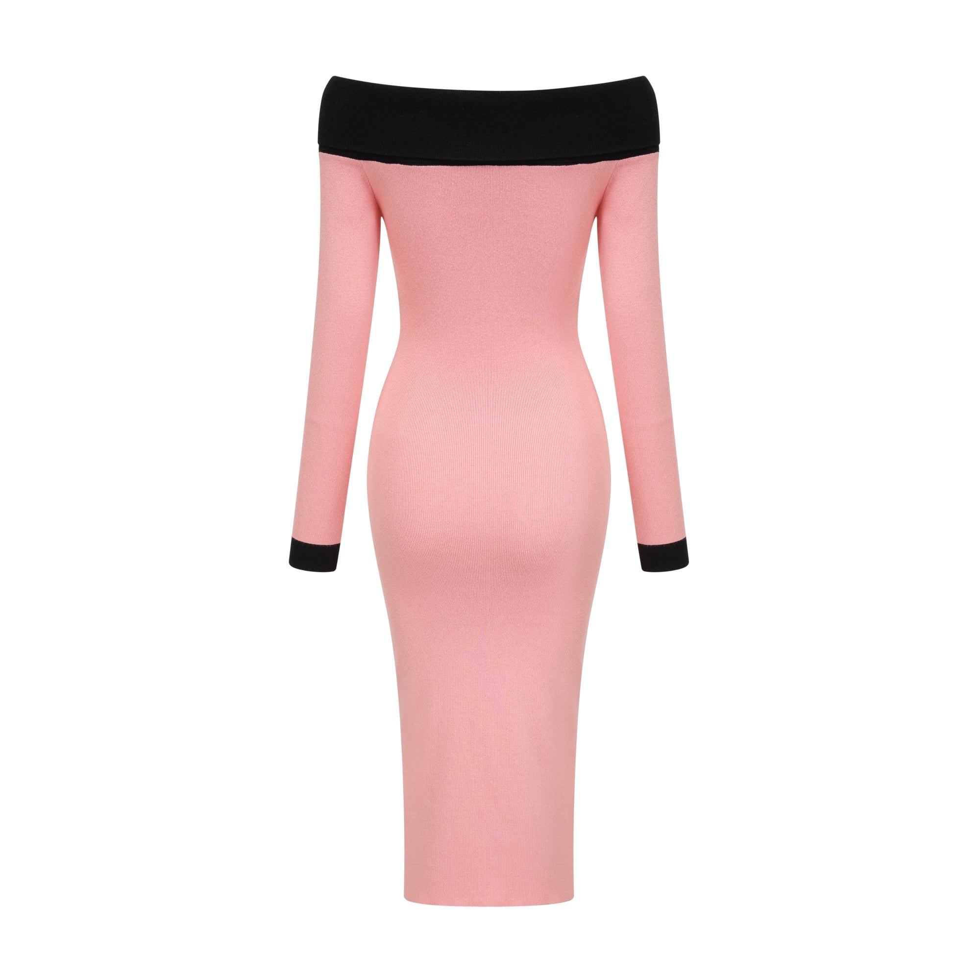 Carine Pembe Midi Elbise