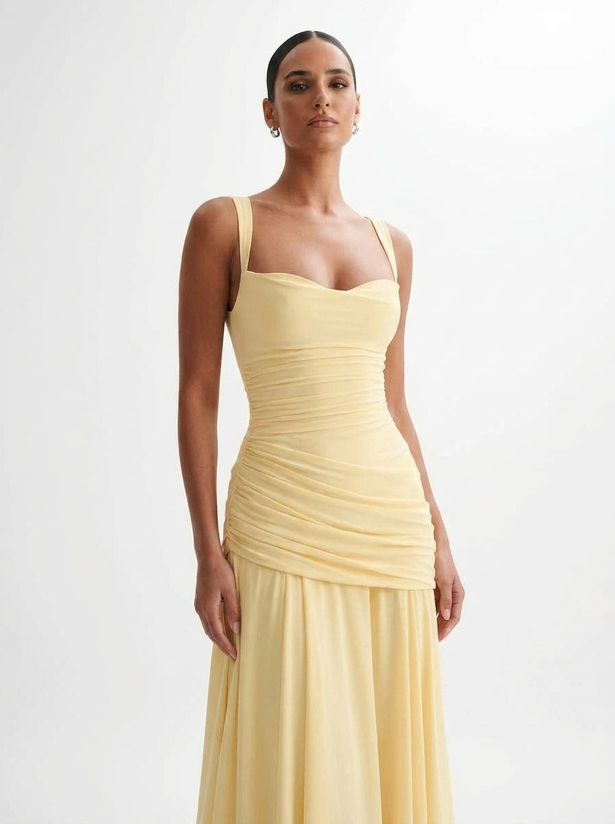 Yellow Maxi Elbise