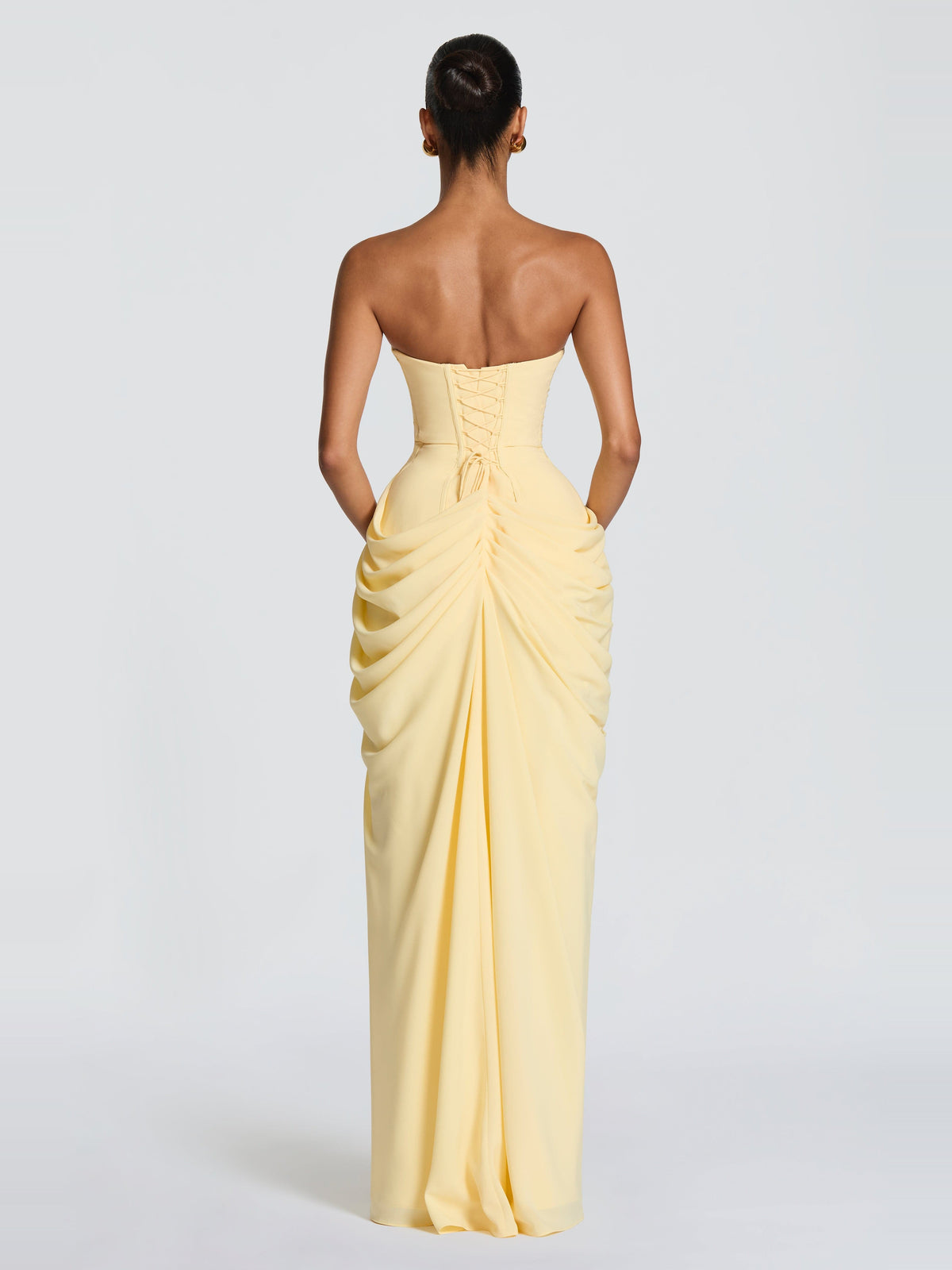 Soleil Korse Detaylı Maxi Elbise