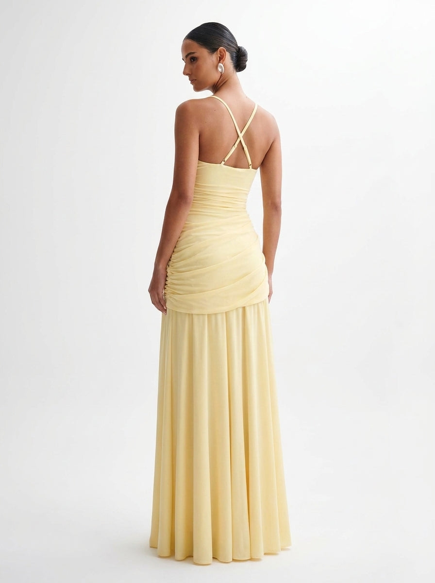 Yellow Maxi Elbise