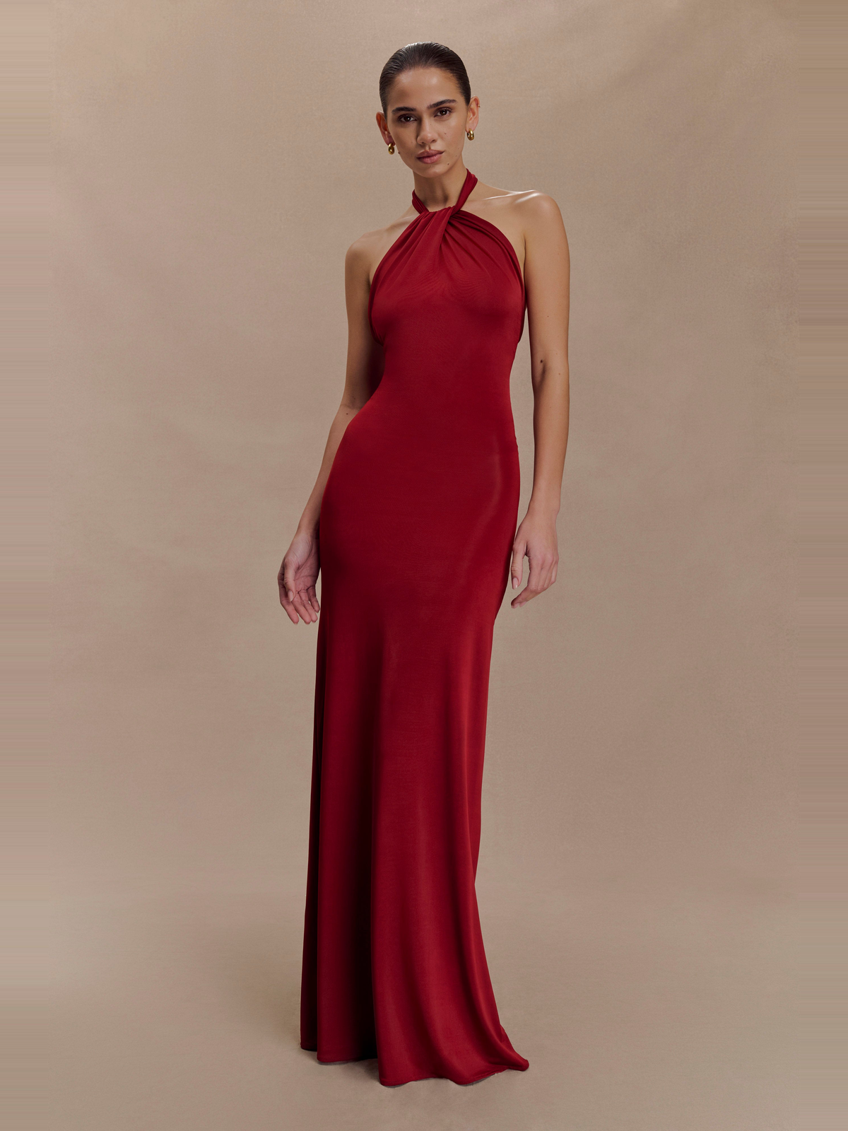 Elyna Halter Yaka Maxi Elbise