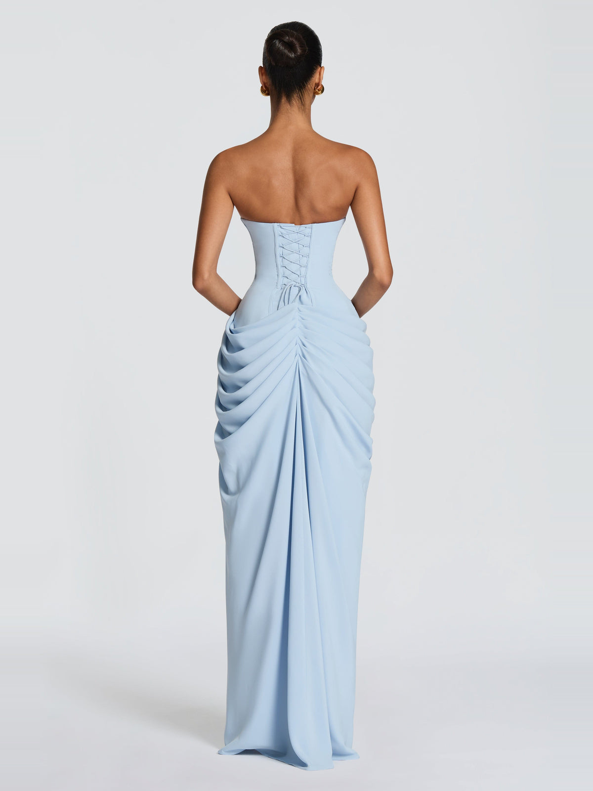Soleil Korse Detaylı Maxi Elbise
