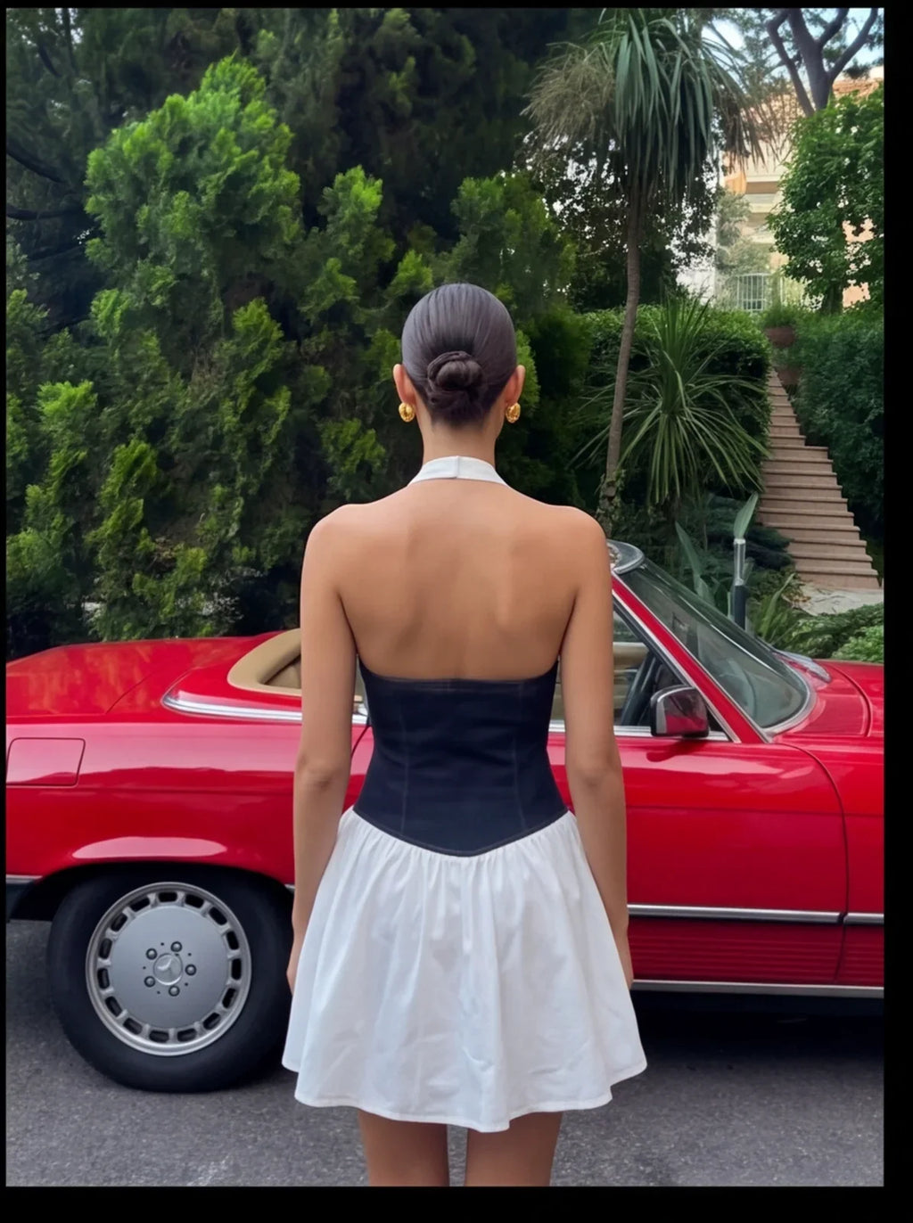 Merlyn Çivit Mavi Denim Pamuklu Kesim Mini Elbise