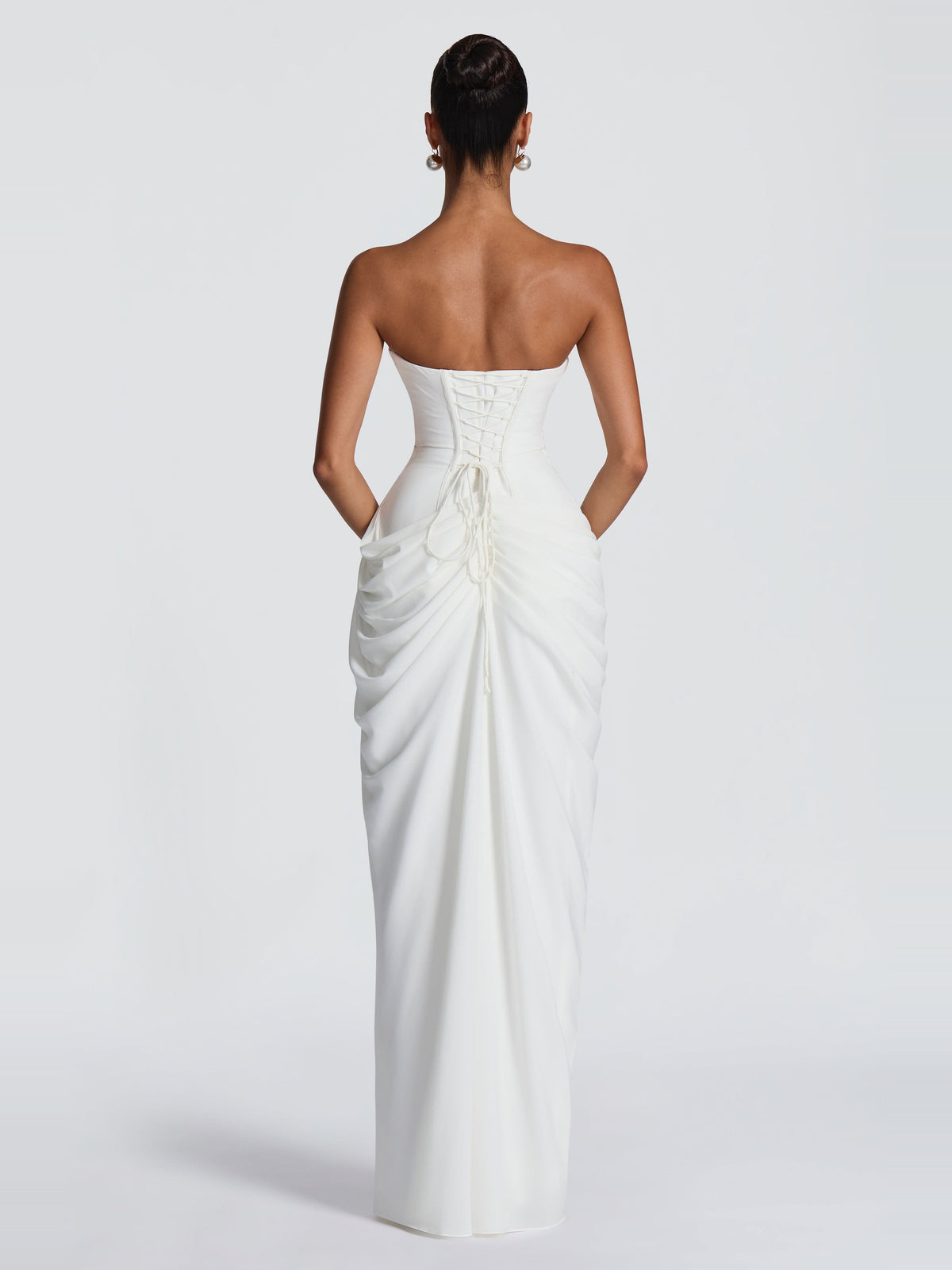Soleil Korse Detaylı Maxi Elbise