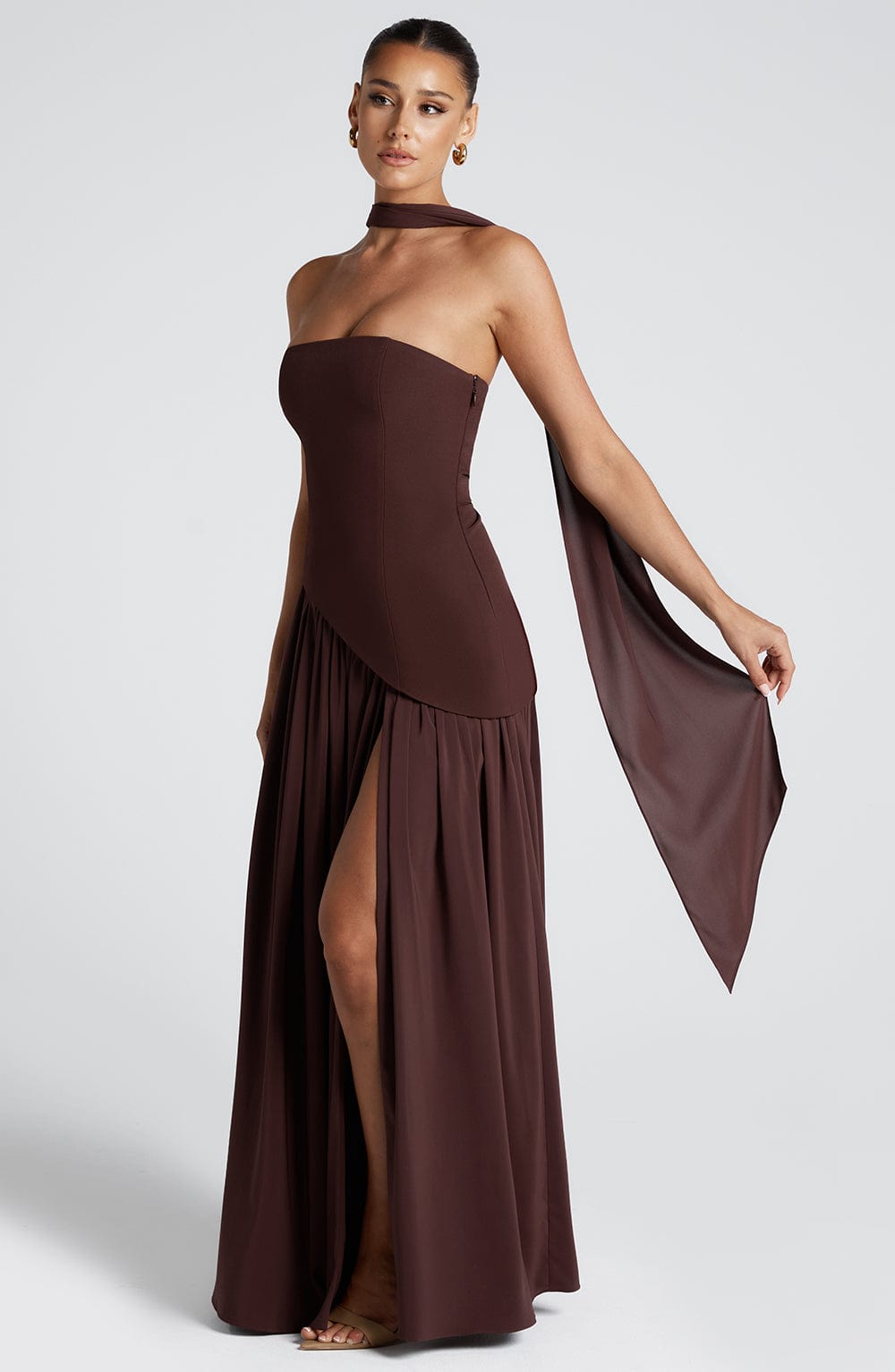 Maliyah Maxi Elbise - Kahverengi ®