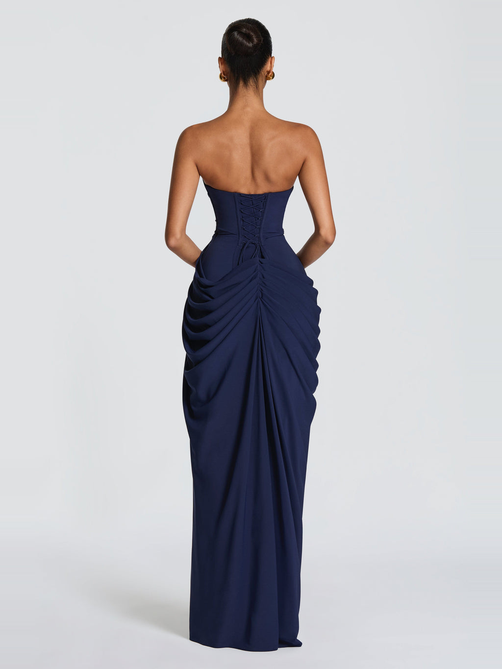 Soleil Korse Detaylı Maxi Elbise