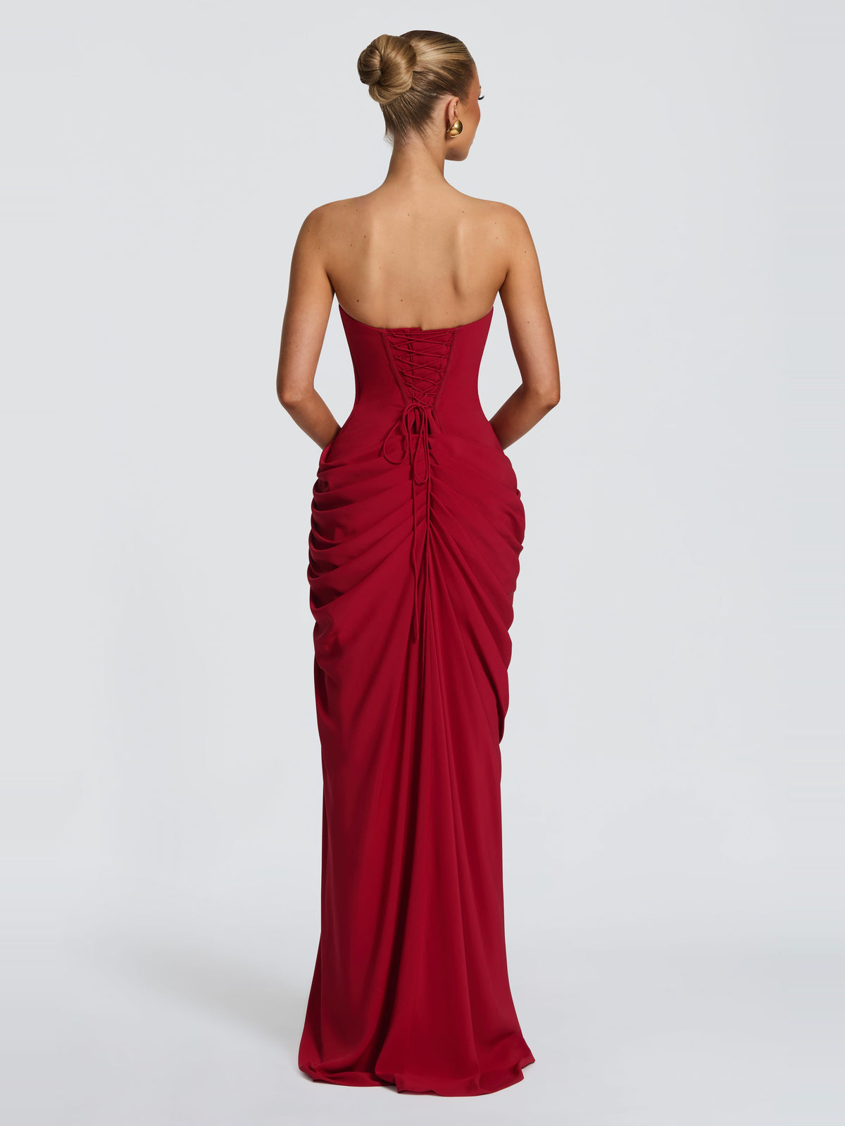 Soleil Korse Detaylı Maxi Elbise